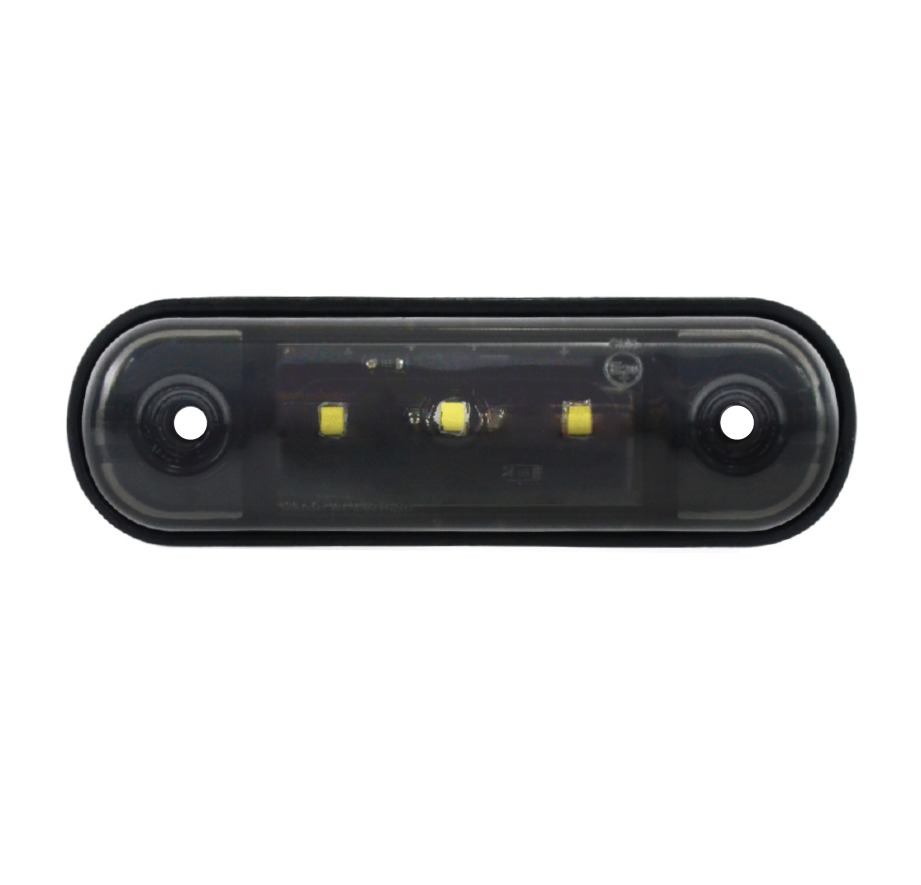 Бяла LED Габаритна светлина / Маркер - Опушен 3 диода 12V-24V