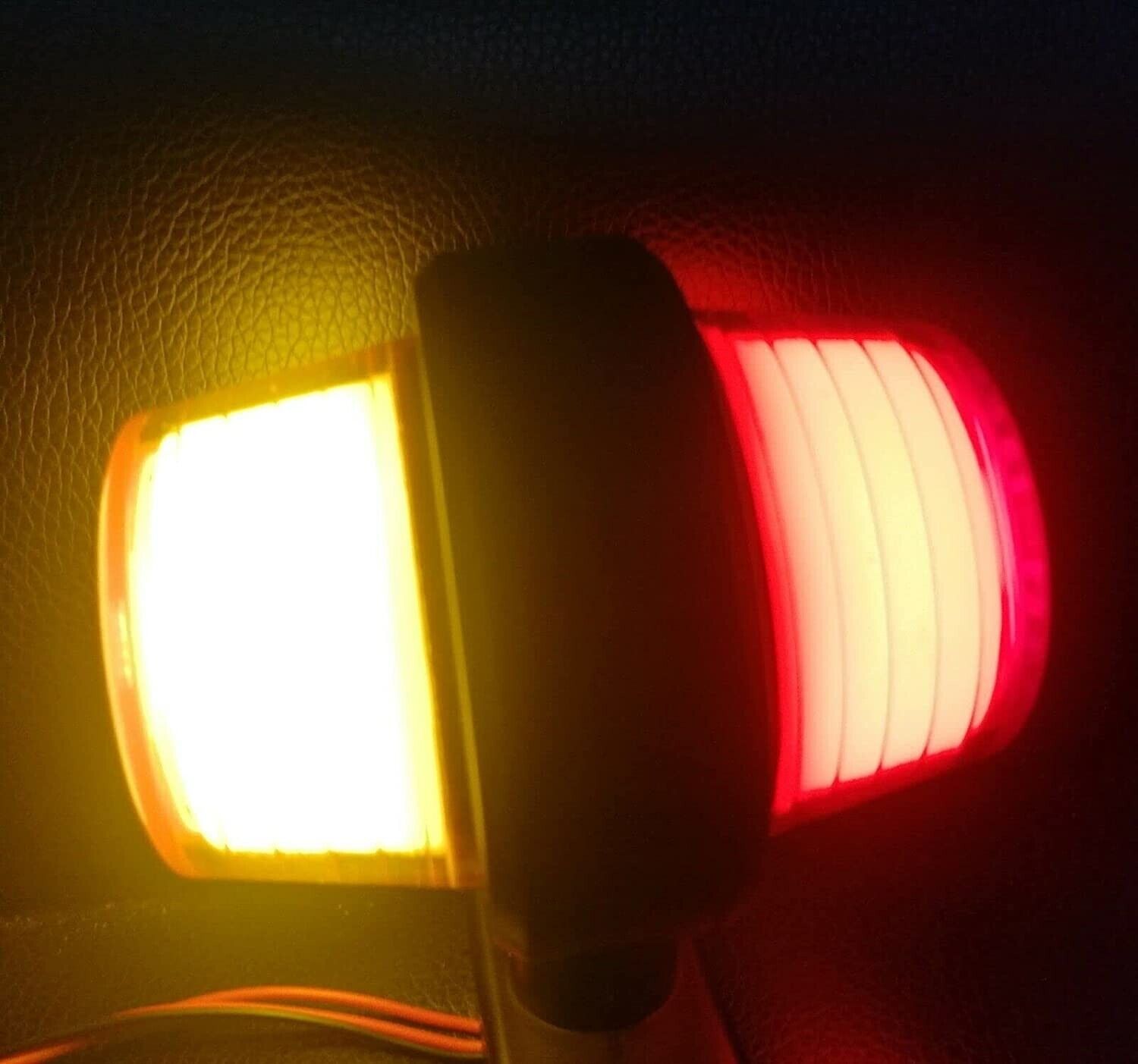 Комплект от 2 броя 12-24V ЛЕД LED Диодни Странични Маркери Рогчета Светлини неон ефект За Камион Ремарке Каравана Кемпер АТВ оранжево-червено
