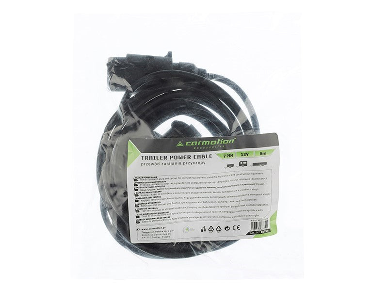 Захранващ Кабел за ремарке с букса и гнездо 7 пина Carmotion