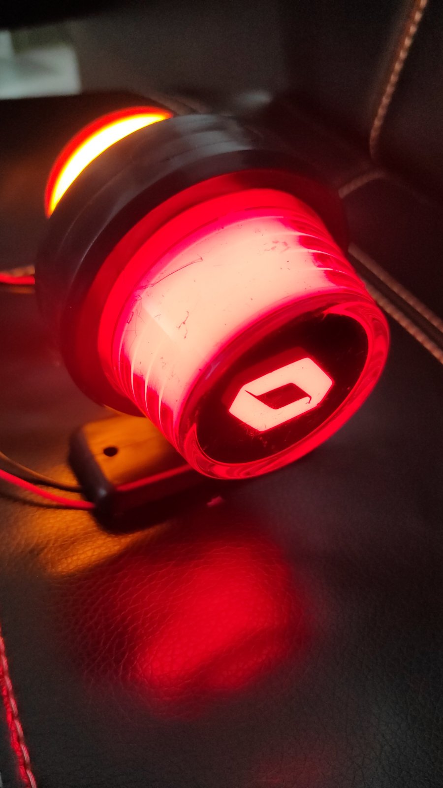 1 брой LED ЛЕД страничен габарит рогче 12 -24V оранжево - червено “old school” Неон Ефект с лого RNT