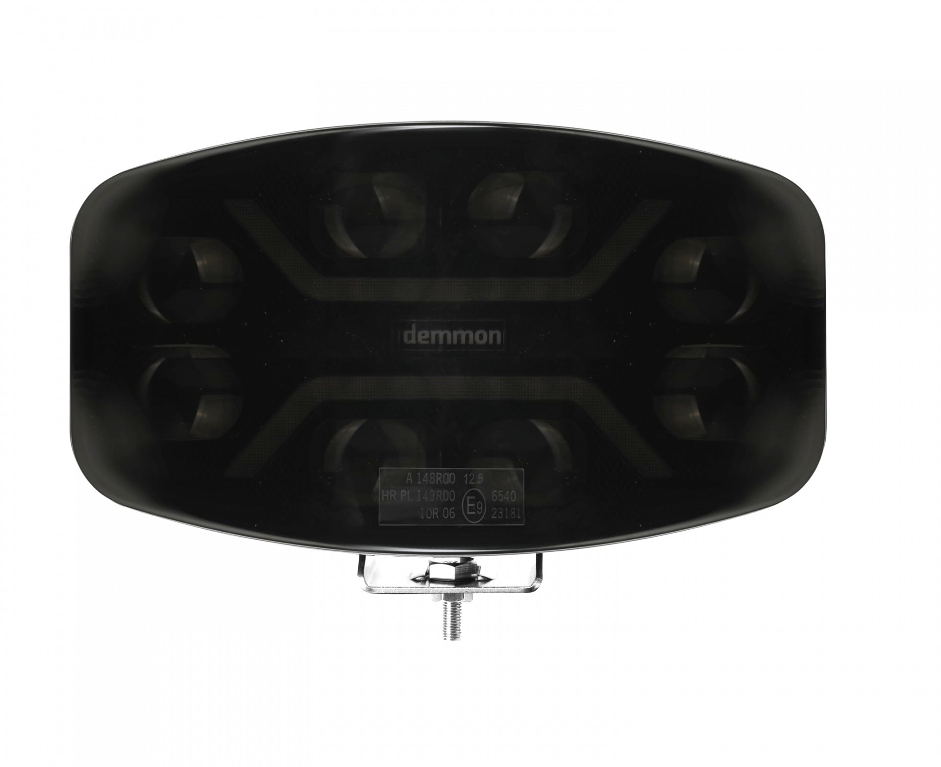 LED ЛЕД диоден фар халоген лампа 12V - 24V 48W бяло-жълто с черно стъкло за АТВ джип камион трактор земеделски и селскостопански машини и др. 245 x 139.4 x 90 mm E-mark E9