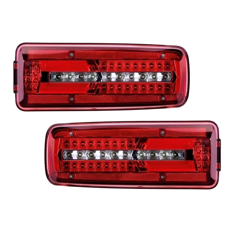 Комплект Ляв и Десен LED стопове 24V с 8 функции подходящи за Ремарке Караванa Бус Тир Камион Man Ман