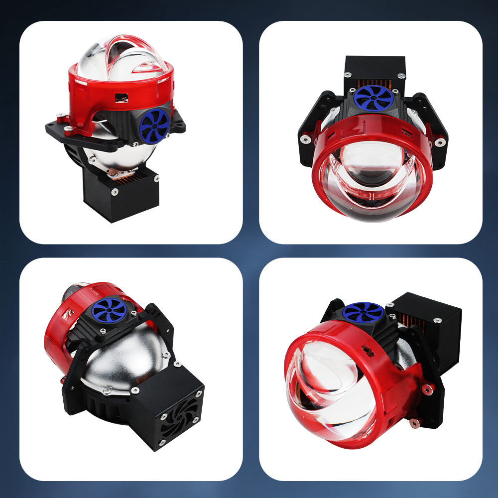 Комплект от 2бр. Bi-LED лазерни лупи за вграждане във фарове с къси и дълги светлини 3 инча 156W 8000lm 12V