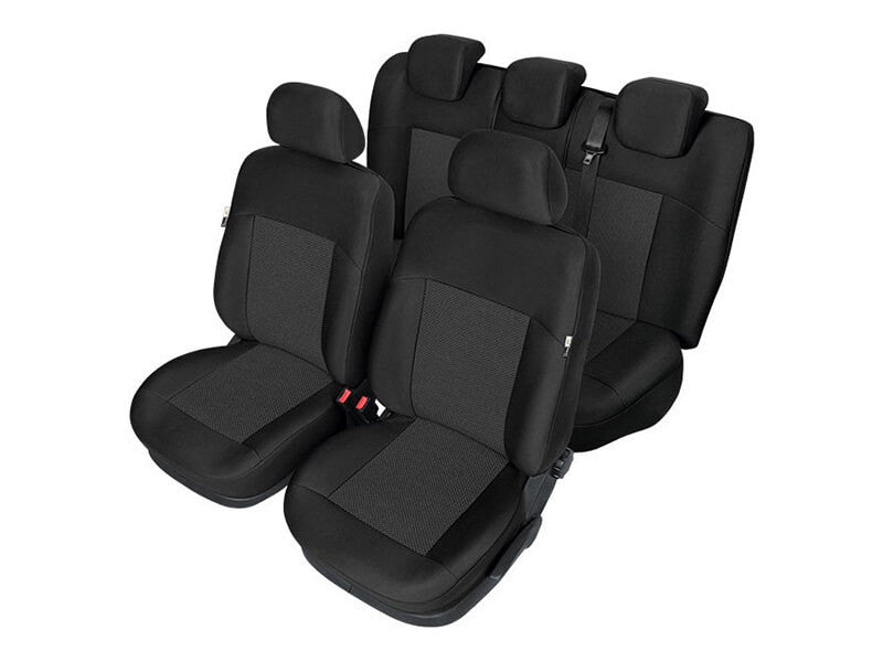 Пълен Комплект Тапицерия Kegel за предни+задни седалки на Volkswagen Golf 7 VII 2012-2019 Черна Текстил