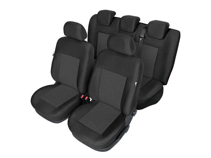 Пълен Комплект Тапицерия Kegel серия Tailore Made за предни и цяла задна седалка на Opel Corsa E 2014-2019 Черна Текстил