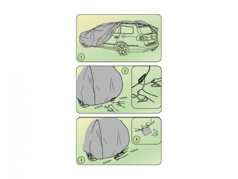 Висококачествено Покривало Kegel серия Mobile размер M1 за хечбек 380-405см x 126-136см, сиво