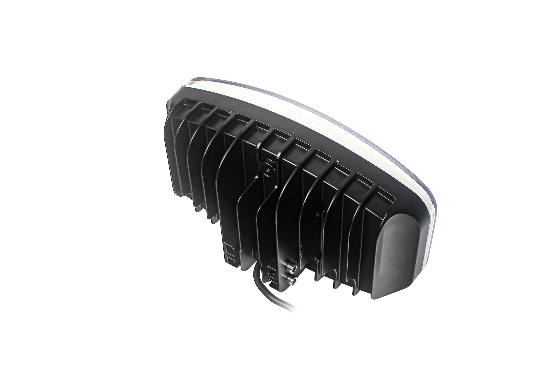 80W LED Лед Фар Халоген с DRL дневни светлини габарит бяло - оранжево неон ефект 24,5см x 13,9см, 4100lm, 12V - 24V, E-Mark Подходящ За DAF MAN Scania Volvo и др.