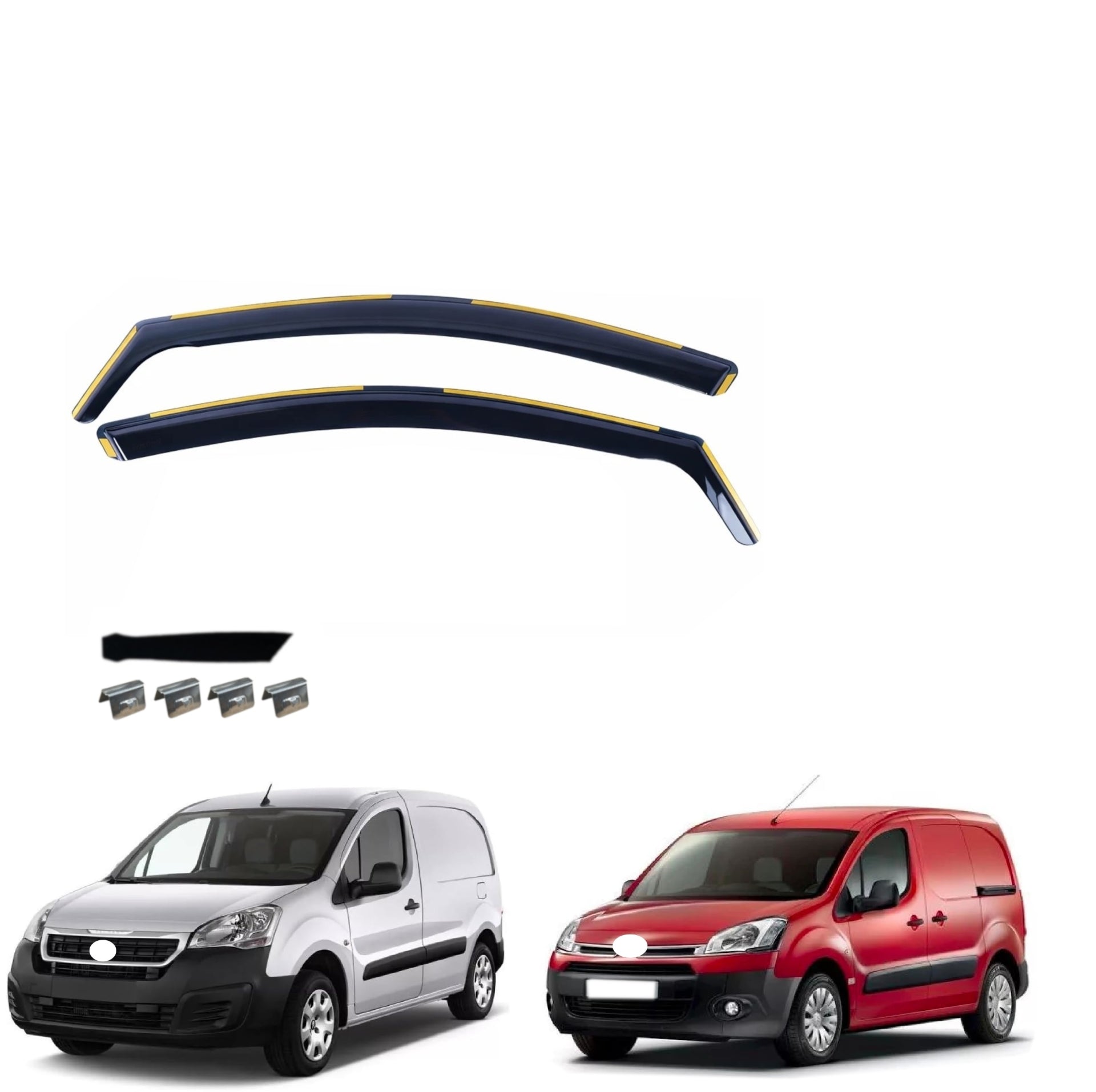 Комплект от 2бр. ветробрани за Peugeot Partner II Tepee / Citroen Berlingo II 2008 - 2018 г.
