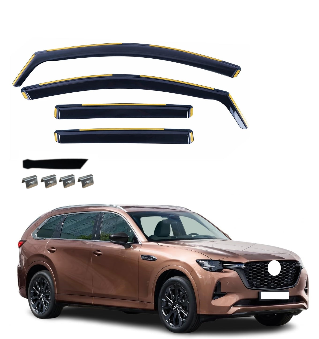 Комплект от 4бр. ветробрани за Mazda CX-80 2024 г. +