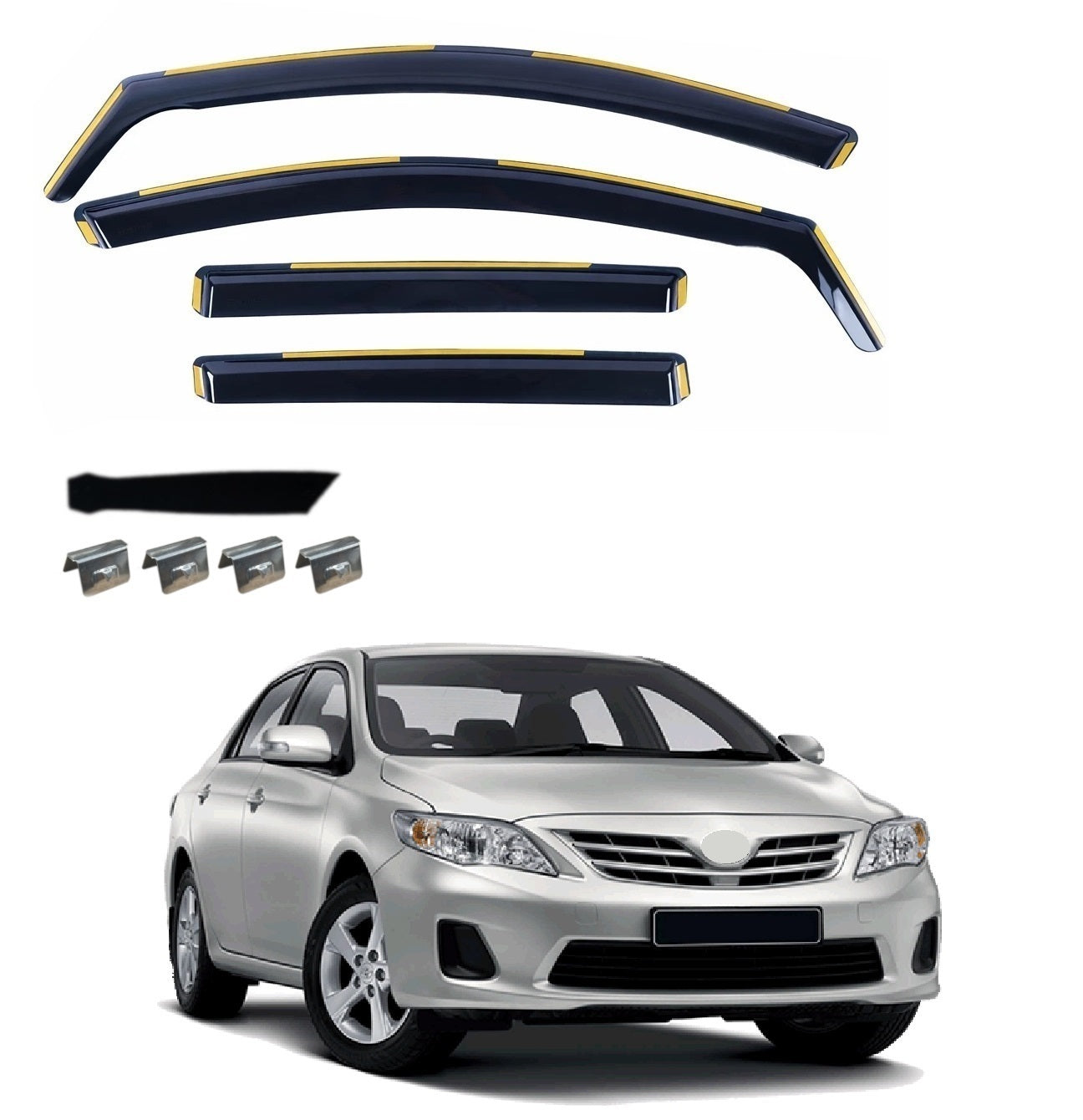Комплект от 4бр. ветробрани за TOYOTA COROLLA X 2006 - 2012 г.