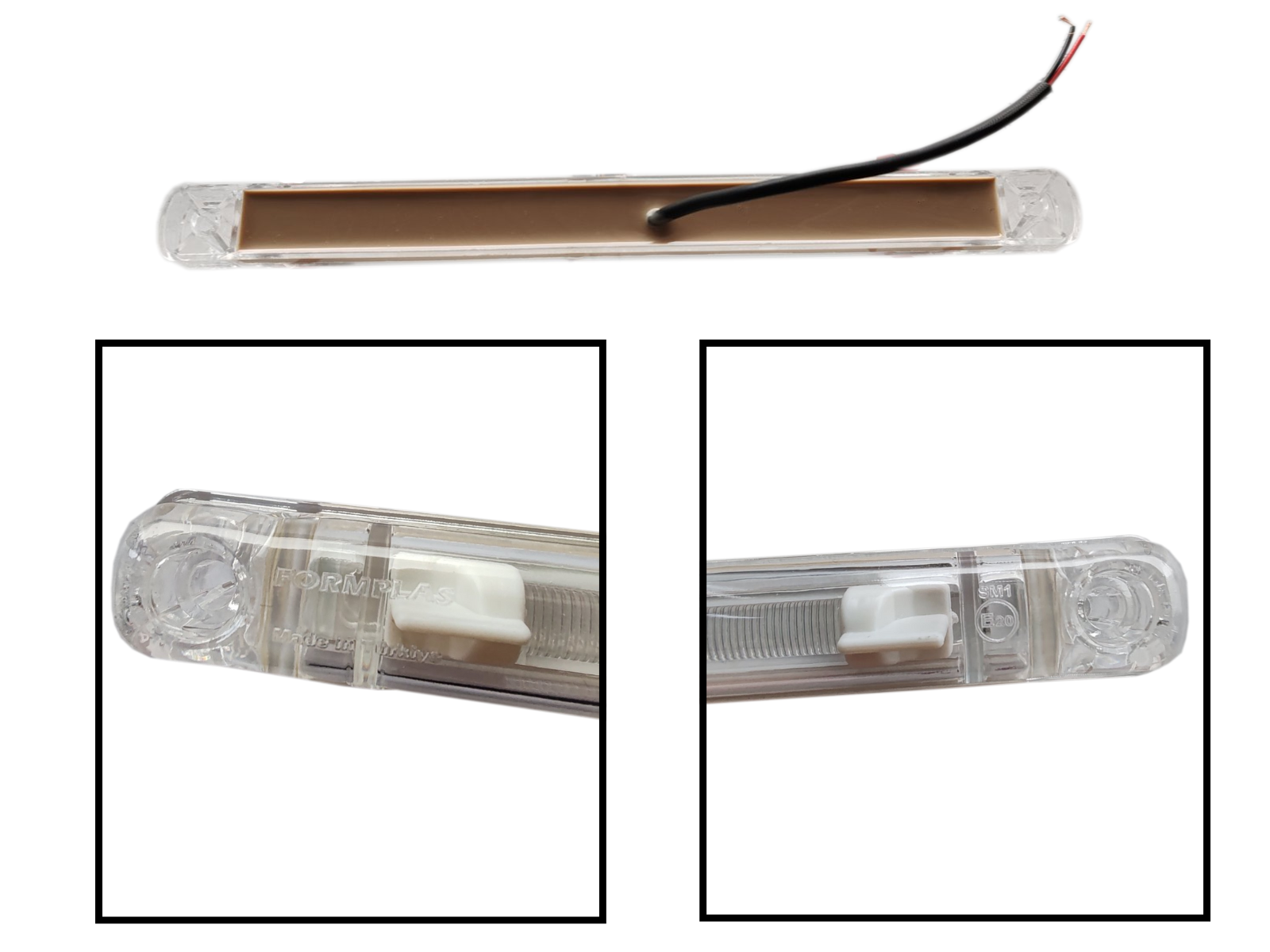 Оранжев LED габарит/контурна светлина – 6 Диода 24V 240 mm