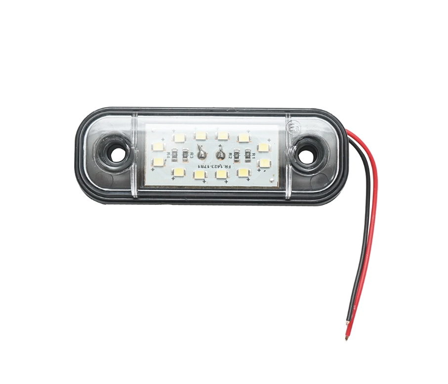 Бяла LED Габаритна светлина / маркер - 12 диода 12V-24V