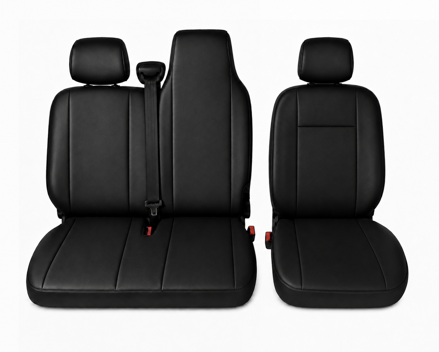 Комплект 2+1 Тапицерия за RENAULT MASTER III 2010-2019 – Еко кожа, Черна, 6 части
