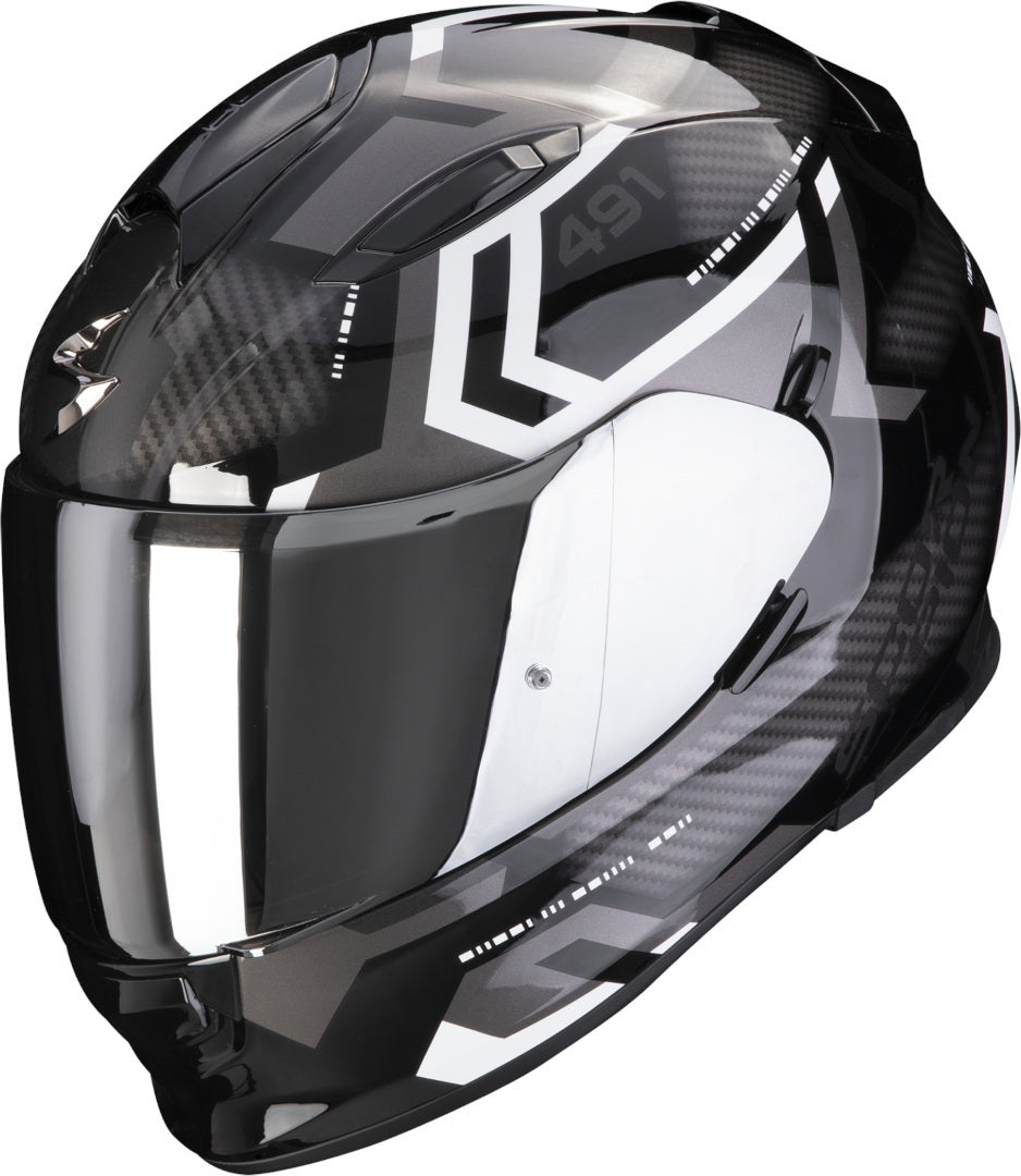КАСКА SCORPIONS EXO 491 SPIN BLACK/WHITE