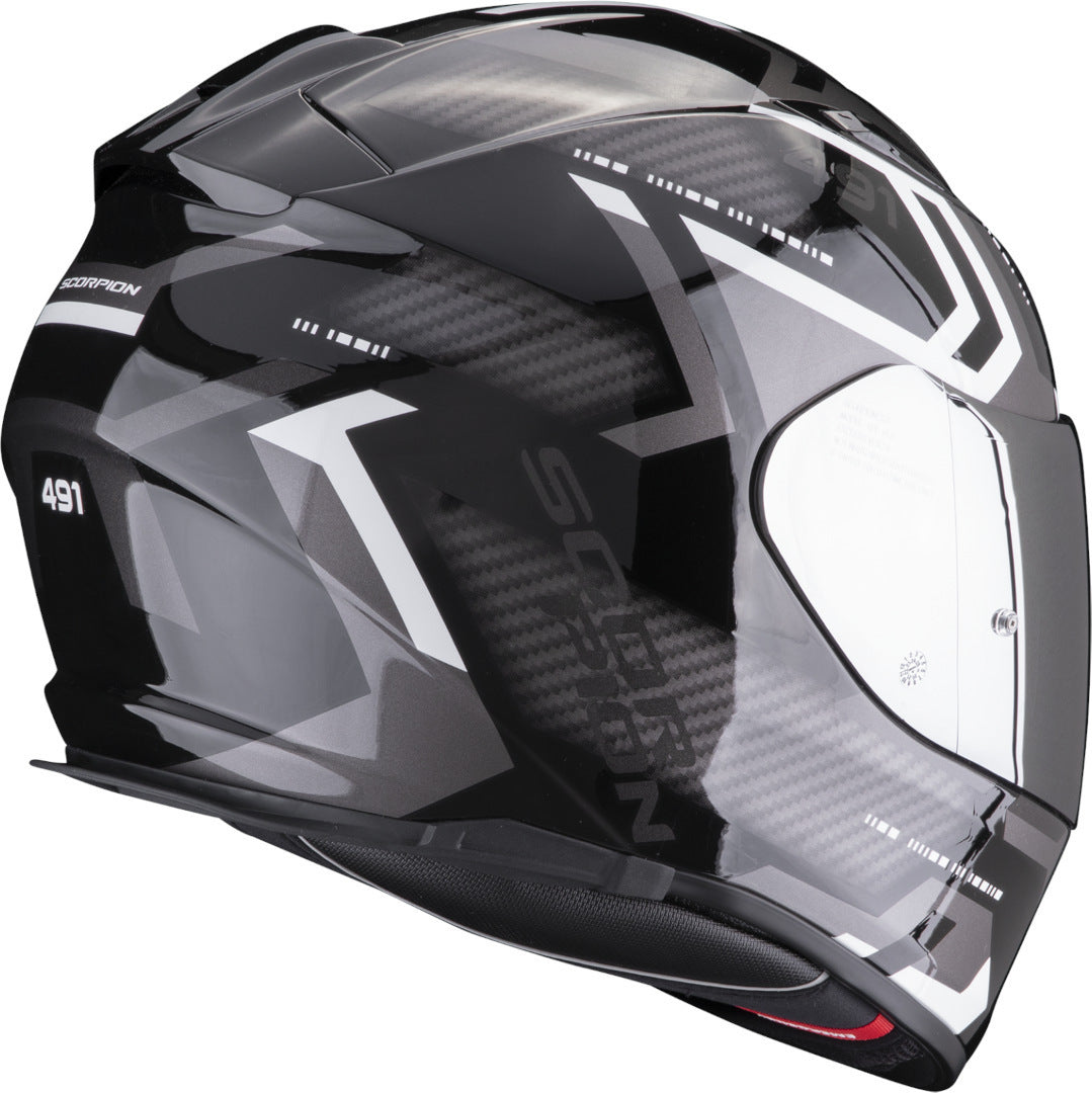 КАСКА SCORPIONS EXO 491 SPIN BLACK/WHITE