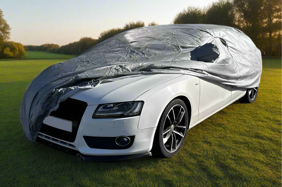 ПОКРИВАЛО ЗА КОЛА ВАТИРАНО ОТВЪТРЕ, С ЦИП ЗА ШОФЬОРСКАТА ВРАТА И ДЖОБОВЕ ЗА ОГЛЕДАЛА - РАЗМЕР SUV 520X180X150CM