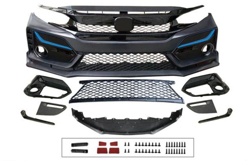 ПРЕДНА БРОНЯ ЗА HONDA CIVIC (2016-2021) - TYPE-R ДИЗАЙН