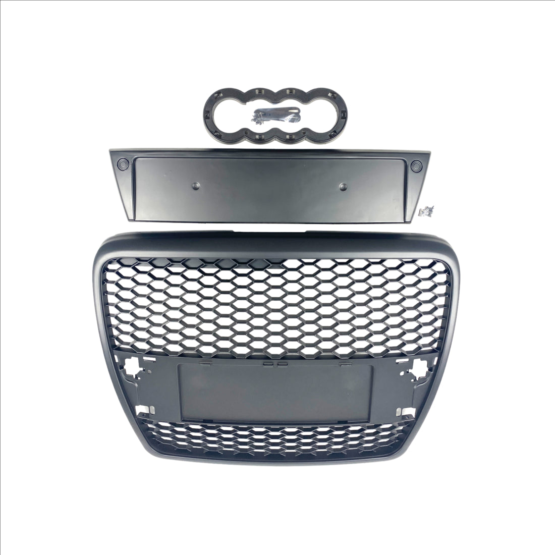 Решетка без емблема за Audi A6 4F (2004-2008) - черна RS Look