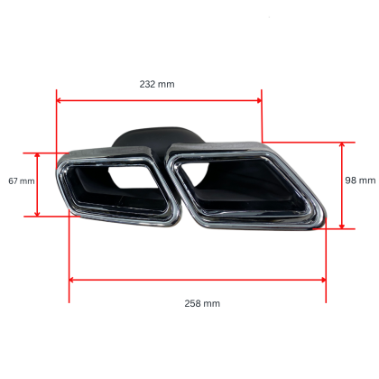 Накрайници за Mercedes W222 S-Class / W212 E-Class (2012+) - AMG S63 DESIGN