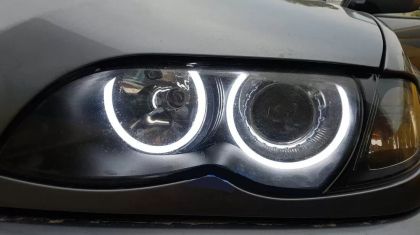 Ангелски Очи Лайтбар Дизайн за BMW E46 седан, комби (1998-2005) / купе (1998-2003) - Бял цвят