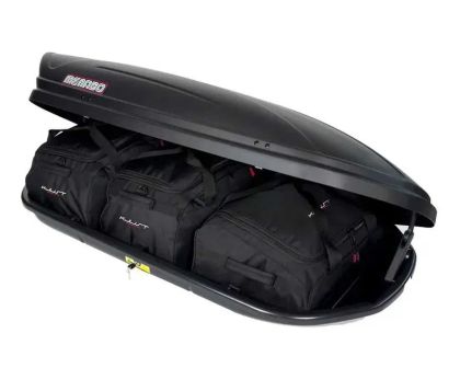 АВТОБОКС MENABO MARATHON 198X79X37CM С ЕДНОСТРАННО ОТВАРЯНЕ С КЛЮЧ, 460 ЛИТРА - ЧЕРЕН