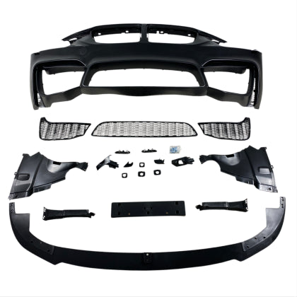 Предна Броня за BMW F30 (2011+) - M3 с лип спойлер - без отвори за парктроник