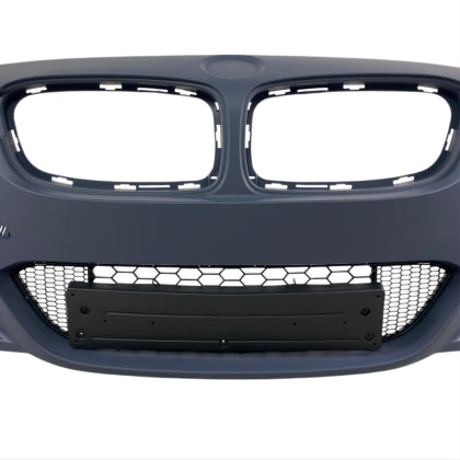 ПРЕДНА БРОНЯ ЗА BMW F30 (2012-2018) - M-TECH ДИЗАЙН С ОТВОРИ ЗА ХАЛОГЕНИ, БЕЗ ПАРКТРОНИК