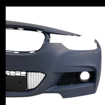 ПРЕДНА БРОНЯ ЗА BMW F30 (2012-2018) - M-TECH ДИЗАЙН С ОТВОРИ ЗА ХАЛОГЕНИ, БЕЗ ПАРКТРОНИК