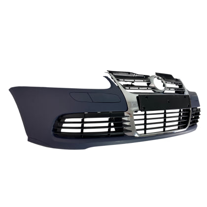 ПРЕДНА БРОНЯ ЗА GOLF 5 - R32 С R32 РЕШЕТКИ БЕЗ ХАЛОГЕНИ - ХРОМ