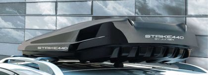 АВТОБОКС JUNIOR STRIKE 199X84X35CM С 85 MM КРЕПЕЖИ,С ДВУСТРАННО ОТВАРЯНЕ С КЛЮЧ, 440 ЛИТРА - ЧЕРЕН ГЛАНЦ