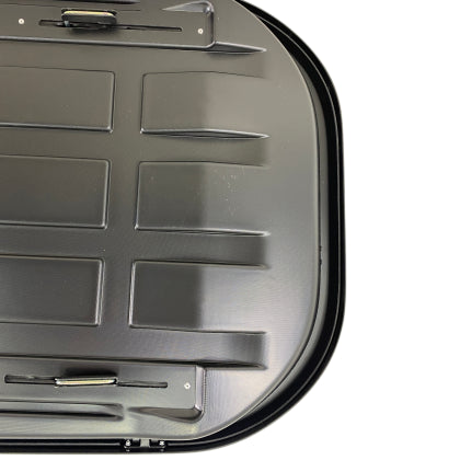 АВТОБОКС JUNIOR ALTRO 140X90X38CM С 70 MM КРЕПЕЖИ, С ЕДНОСТРАННО ОТВАРЯНЕ С КЛЮЧ, 370 ЛИТРА - СИВ АНТРАЦИД ГЛАНЦ