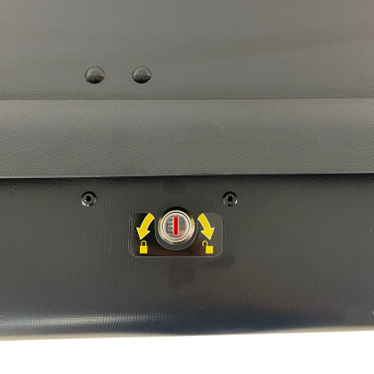 АВТОБОКС JUNIOR XTREME 2 195X78X39CM С 85 MM КРЕПЕЖИ,С ДВУСТРАННО ОТВАРЯНЕ С КЛЮЧ, 450 ЛИТРА - ЧЕРЕН