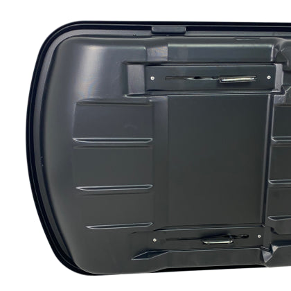 АВТОБОКС JUNIOR XTREME 2 195X78X39CM С 85 MM КРЕПЕЖИ,С ДВУСТРАННО ОТВАРЯНЕ С КЛЮЧ, 450 ЛИТРА - ЧЕРЕН