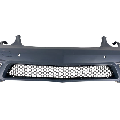 ПРЕДНА БРОНЯ ЗА MERCEDES W211 E-CLASS (2006-2009) - AMG С ОТВОРИ ЗА ПАРКТРОНИК, С ХАЛОГЕНИ ГРУНДИРАНА