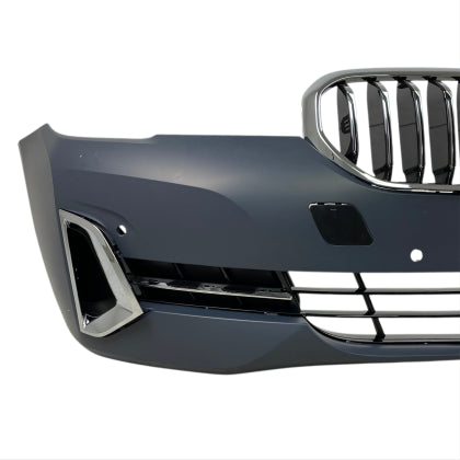 ПРЕДНА БРОНЯ ЗА BMW G30 (2020+) - М5 ДИЗАЙН С ОВТОРИ ЗА ПАРКТРОНИК И КАМЕРА