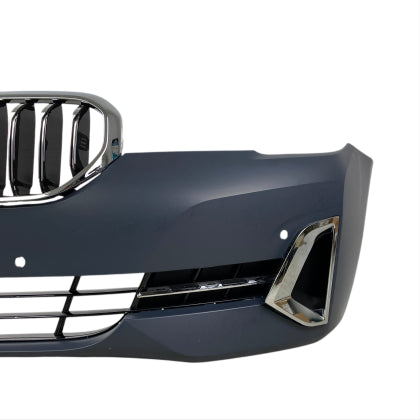 ПРЕДНА БРОНЯ ЗА BMW G30 (2020+) - М5 ДИЗАЙН С ОВТОРИ ЗА ПАРКТРОНИК И КАМЕРА