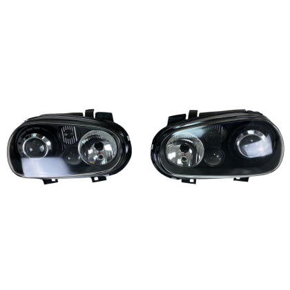 Кристални фарове GOLF IV R32 - черни