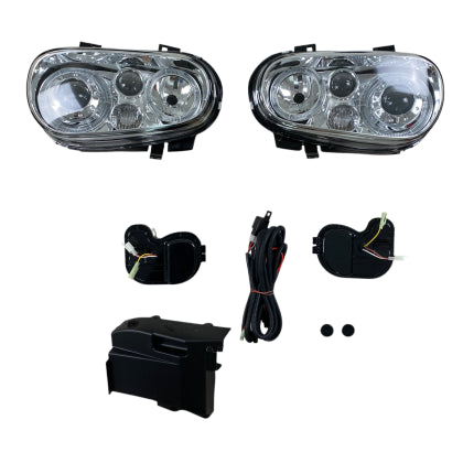 Кристални фарове Angel Eyes GOLF IV R32 - хром