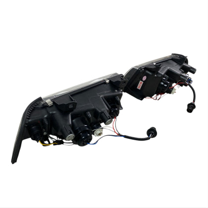 Кристални фарове за BMW E36 Angel Eyes (91-99) 4d sedan - черни