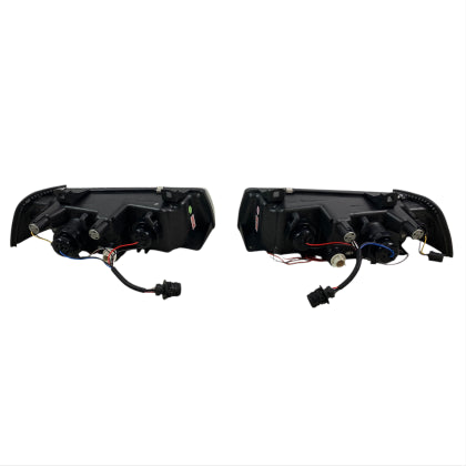 Кристални фарове за BMW E36 Angel Eyes (1991-2000) 2d coupe - черни