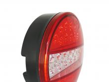 Комплект 2бр. LED Диоден стоп тип хамбургер 24V ЧЕРВЕНО-БЕЛИ ЗАДНИ СТОП СВЕТЛИНИ