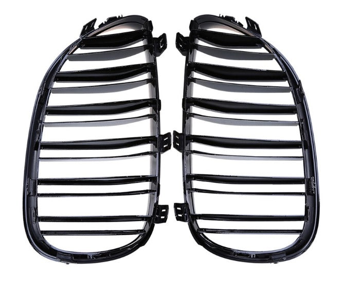 Двойни Бъбреци Решетки За БМВ BMW E60 E61 Черен Гланц Лак М5 Тип 2003 - 2011