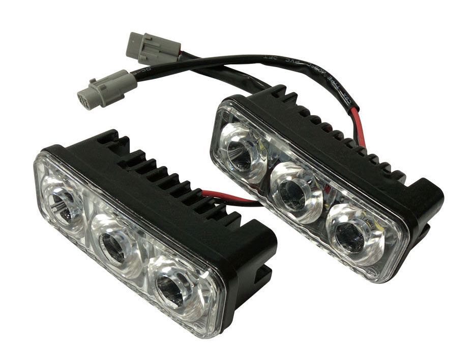 Комплект Предни Мощни 3 Led Лед Диодни Дневни Светлини 12V 3W НОВИ