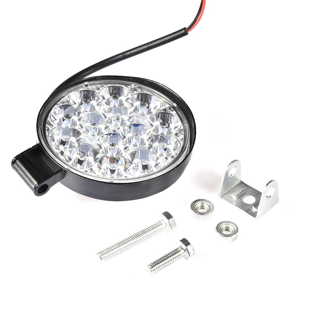 Комплект 2 Броя 42W Кръгли Мини Led Диоден Фар Прожектор Дневни Светлини 12V 24V