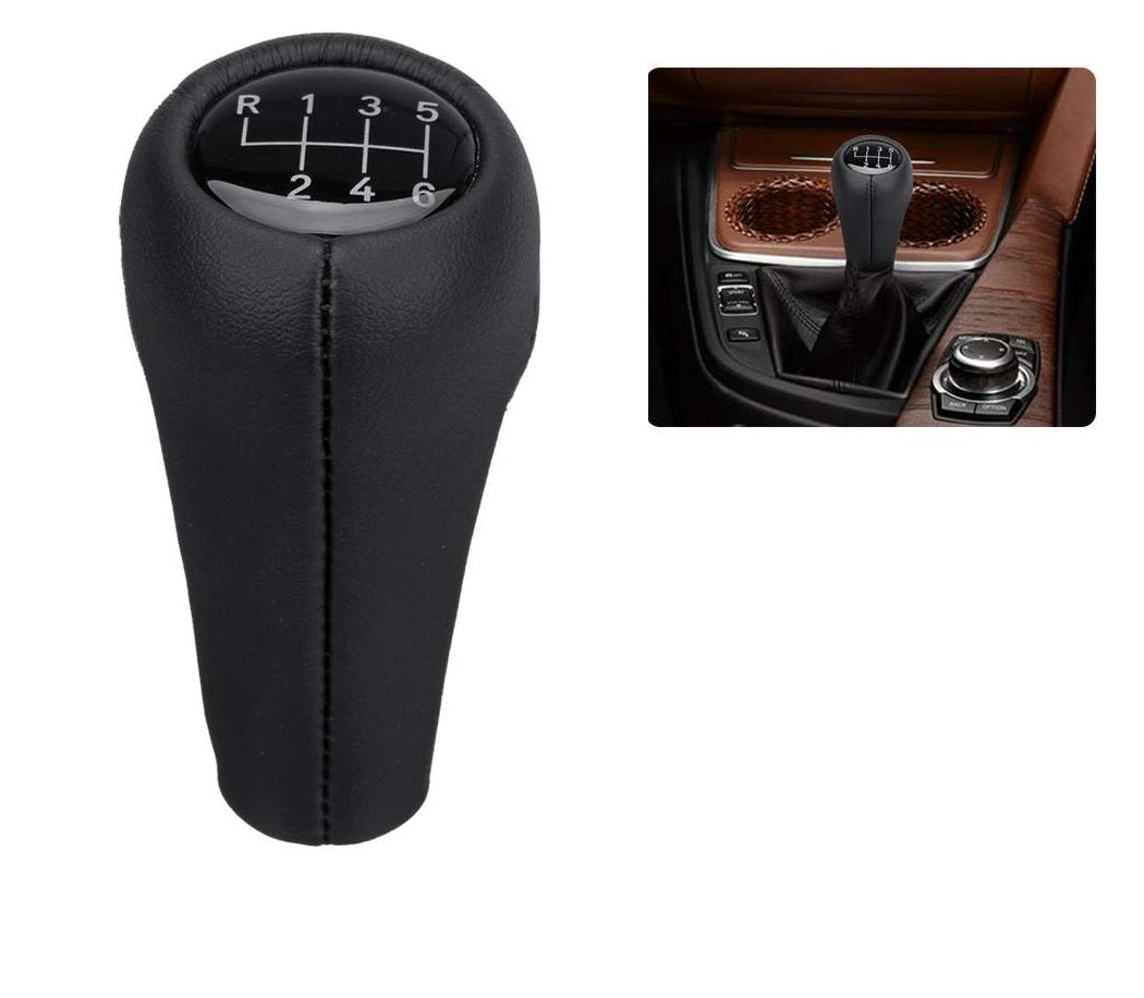 Kожена Tопка Скоростен Лост За BMW E34 E36 E38 E32 E34 + 6 Скорости + Задна