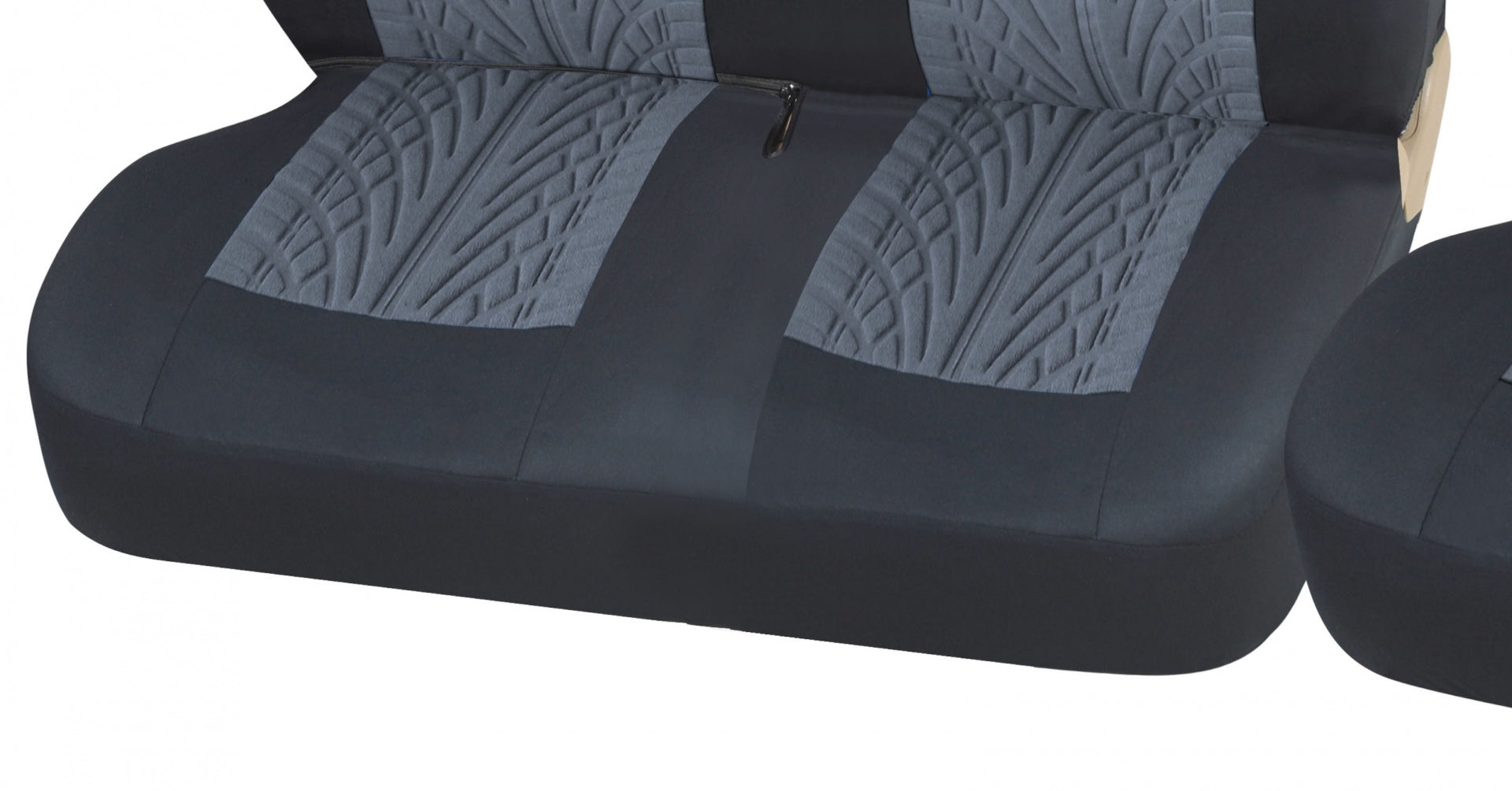 Комплект 2 + 1 тапицария/калъфи за бус/ван с шарка грайфер - Transit, Sprinter, Movano, Master, Crafter, Transporter, LT, Boxer, Jumper - текстил - черни - 5 части