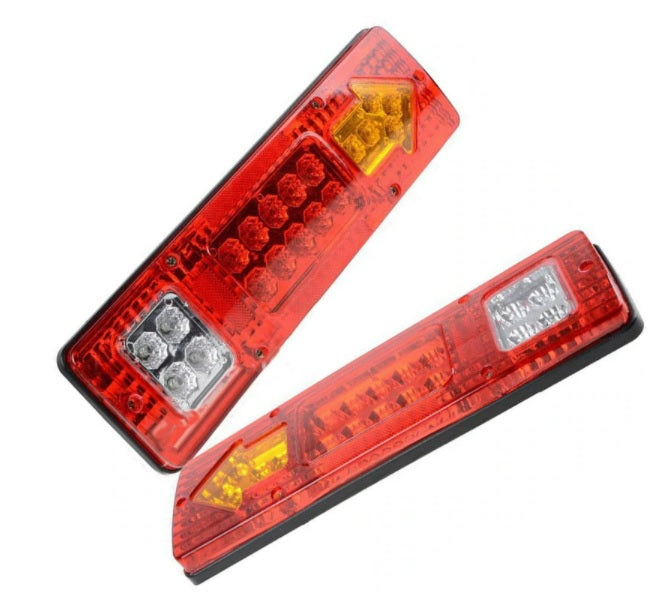 Комплект LED стопове, стоп светлина с мигач, задна светлина, 12v за камион бус ТИР, ремарке, каравана 29 x 8 cm