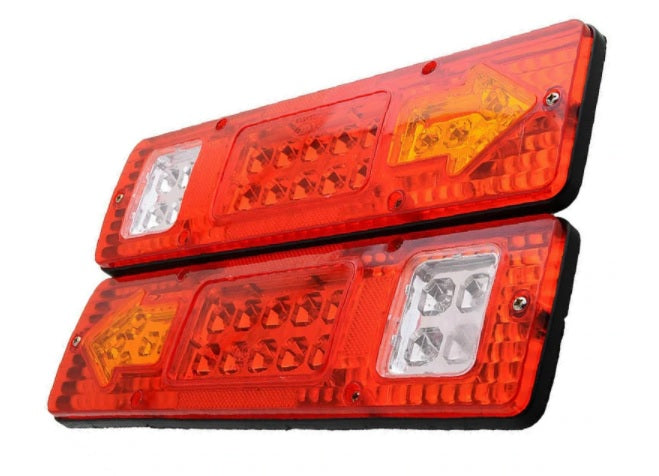 Комплект LED стопове, стоп светлина с мигач, задна светлина, 12v за камион бус ТИР, ремарке, каравана 29 x 8 cm