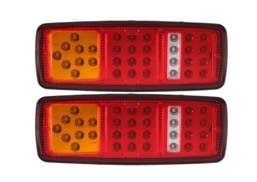 Комплект ЛЕД LED стопове с мигач, стоп светлини, задна светлина 24V за камион бус ТИР, ремарке 28 x 11 cm
