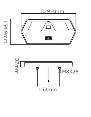 Комплект LED ЛЕД Диодни Стопове, Неон, Динамичен Мигач, 6 Функции, 12/24V